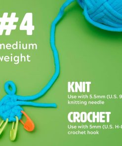 Alternative view of Woobles Easy Peasy Yarn for Beginners - Crochet & Knitting Yarn - Medium #4 Worsted - Cotton-Nylon Blend