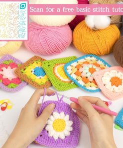 Alternative view of Katech 20 Skeins Cotton Yarn for Crocheting-55% Cotton 45% Acrylic-#3 DK (Light)-Super Soft Milk Cotton Yarn-Great Crochet and Knitting Starter Kit for Colorful Craft(Color A)